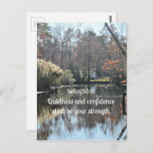 Isaiah 30:15 De rust en het vertrouwen zijn Briefkaart (Voorkant / Achterkant)