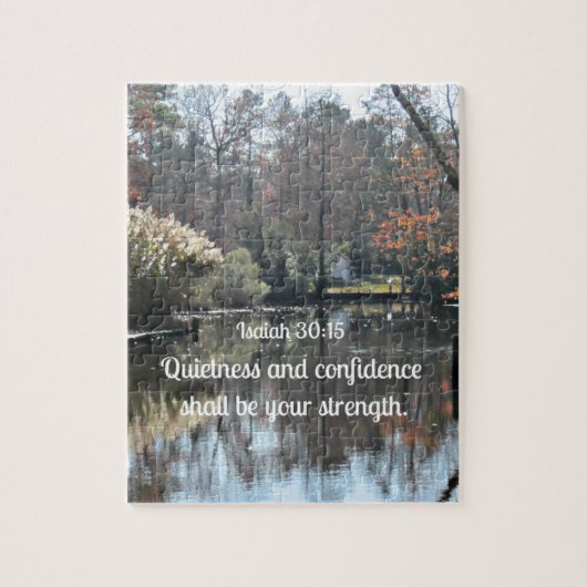 Isaiah 30:15 De rust en het vertrouwen zijn Legpuzzel (Verticaal)