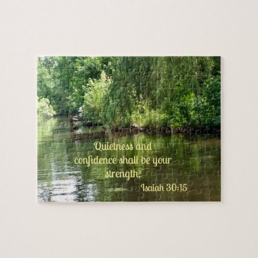 Isaiah 30:15 De rust en het vertrouwen zijn Legpuzzel (Horizontaal)