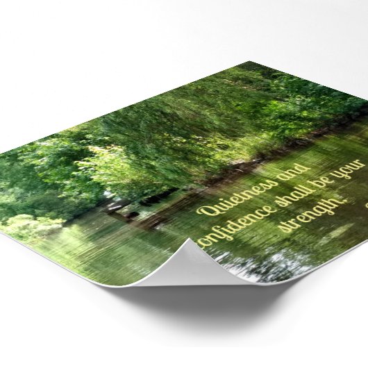 Isaiah 30:15 De rust en het vertrouwen zijn Poster (Hoek)