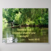 Isaiah 30:15 De rust en het vertrouwen zijn Poster (Voorkant)