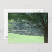 Isaiah 30:15 De rust en het vertrouwen zullen.... Briefkaart (Voorkant / Achterkant)