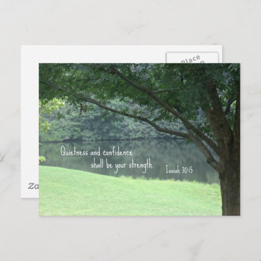 Isaiah 30:15 De rust en het vertrouwen zullen.... Briefkaart (Voorkant / Achterkant)