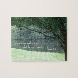 Isaiah 30:15 De rust en het vertrouwen zullen.... Legpuzzel