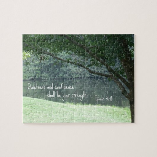 Isaiah 30:15 De rust en het vertrouwen zullen.... Legpuzzel (Horizontaal)