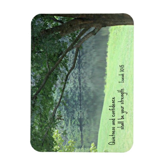 Isaiah 30:15 De rust en het vertrouwen zullen.... Magneet (Verticaal)