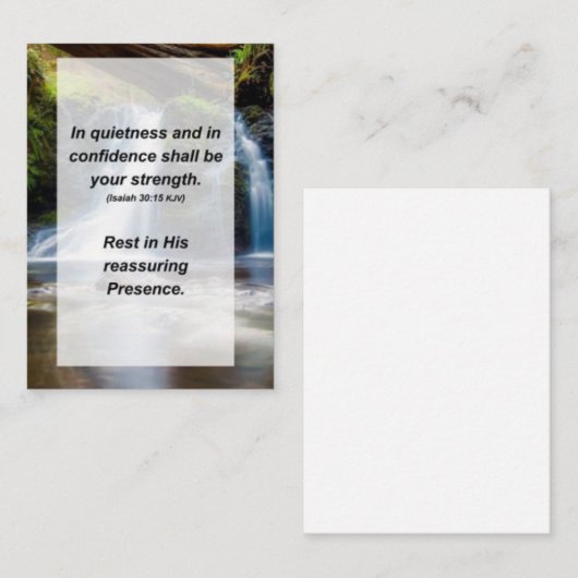 Isaiah 30:15 In rust en vertrouwen moet Informatiekaartje (Voorkant / Achterkant)