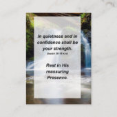 Isaiah 30:15 In rust en vertrouwen moet Informatiekaartje (Voorkant)