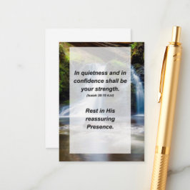Isaiah 30:15 In rust en vertrouwen moet Informatiekaartje