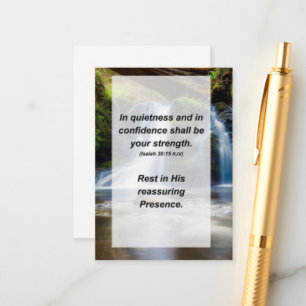 Isaiah 30:15 In rust en vertrouwen moet Informatiekaartje