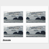 Isaiah 30:15 In rust en vertrouwen moet Rechthoekige Sticker (Vel)