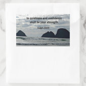 Isaiah 30:15 In rust en vertrouwen moet Rechthoekige Sticker (Tas)