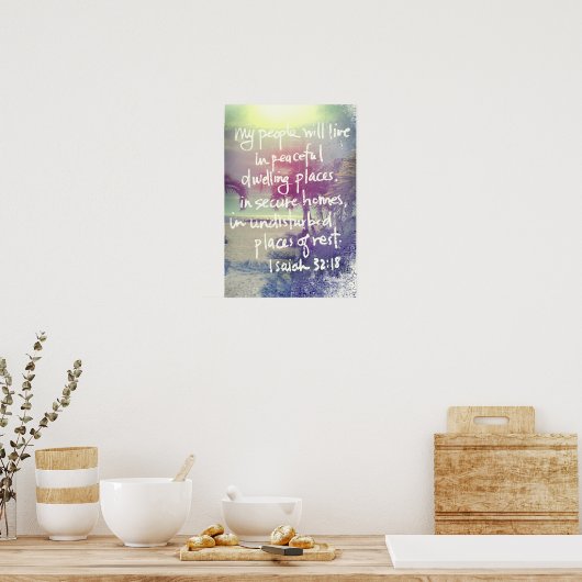 Isaiah 32:18 Poster (Keuken)