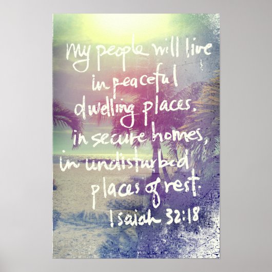 Isaiah 32:18 Poster (Voorkant)