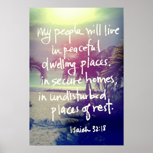 Isaiah 32:18 Poster (Voorkant)