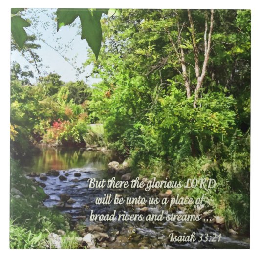 Isaiah 33:21 tegeltje (Voorkant)