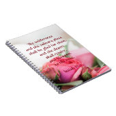 Isaiah 35:1 - de woestijn is blij en bloesem notitieboek (Rechterzijde)