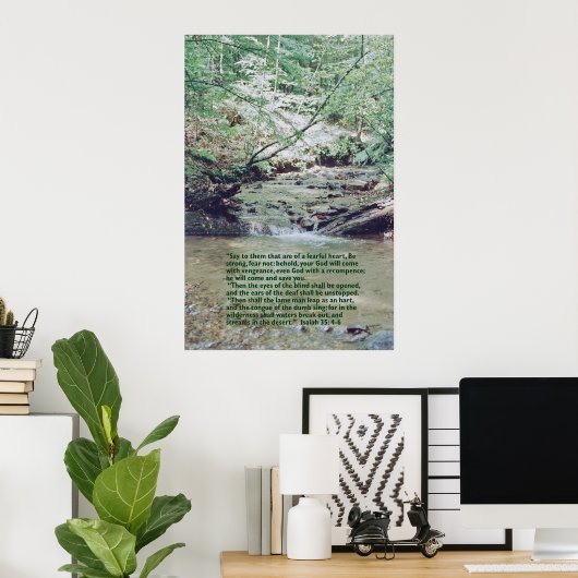 Isaiah 35:4-6 poster (Thuiskantoor)