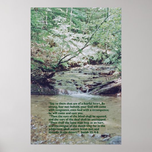 Isaiah 35:4-6 poster (Voorkant)
