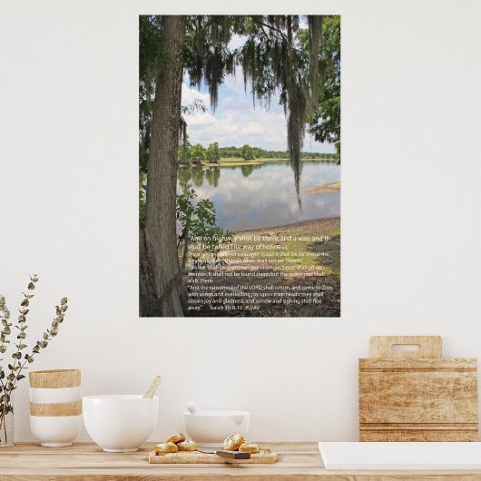 Isaiah 35:8-10 poster (Keuken)