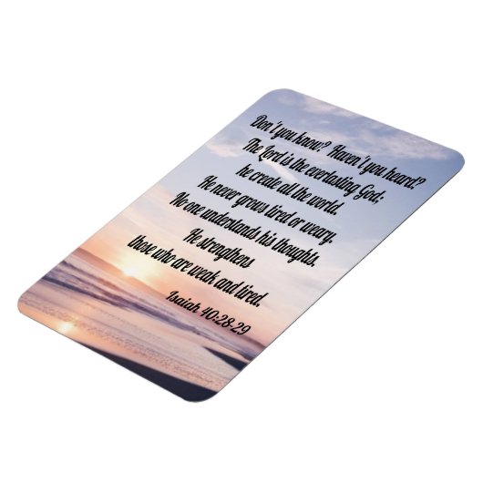 Isaiah 40:28-29 magneet (Linkerzijde)