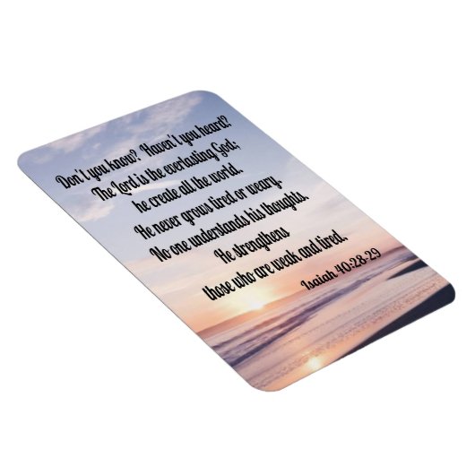 Isaiah 40:28-29 magneet (Rechterzijde)