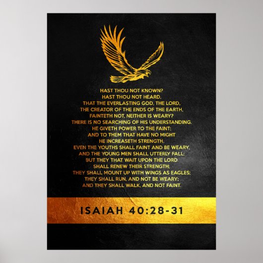 Isaiah 40:28-31 Bijbelversie Poster (Voorkant)