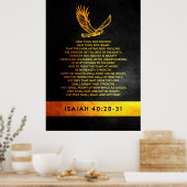 Isaiah 40:28-31 Bijbelversie Poster (Keuken)