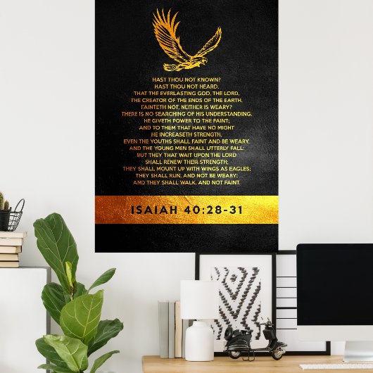 Isaiah 40:28-31 Bijbelversie Poster (Thuiskantoor)