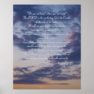 Isaiah 40;28-31 - Inspirerend Poster
