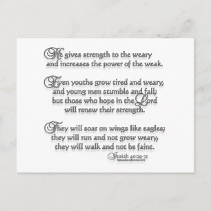 Isaiah 40:29-31 briefkaart