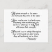 Isaiah 40:29-31 briefkaart (Voorkant)