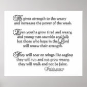 Isaiah 40:29-31 poster (Voorkant)