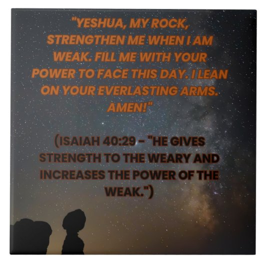 Isaiah 40:29 tegeltje (Voorkant)