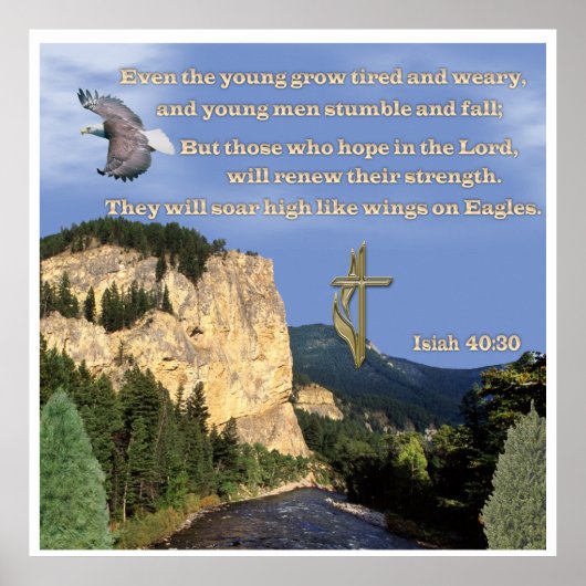 Isaiah 40:30-31 poster (Voorkant)
