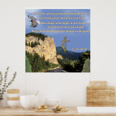 Isaiah 40:30-31 poster (Keuken)