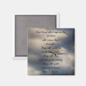 Isaiah 40:31 Aangepaste Christelijke bijbelcadeau Magneet (Voorkant / Achterkant)