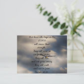 Isaiah 40:31 Aangepaste Christelijke Bijbelweergav Briefkaart (Staand voorkant)