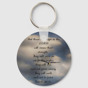 Isaiah 40:31 Aangepaste Christelijke Bijbelweergav Sleutelhanger