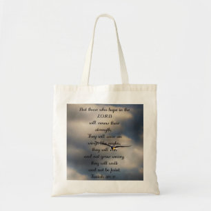 Isaiah 40:31 Aangepaste Christelijke Bijbelweergav Tote Bag