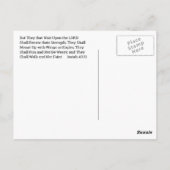 Isaiah 40:31 Amerikaanse vlag op Eagle Wings Briefkaart (Achterkant)