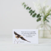 Isaiah 40:31 Bald Eagle Christelijke Bijbelverse Visitekaartje (Staand voorkant)