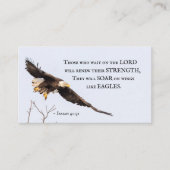 Isaiah 40:31 Bald Eagle Christelijke Bijbelverse Visitekaartje (Voorkant)