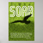 Isaiah 40:31 Bijbel Verse Eagle Poster (Voorkant)