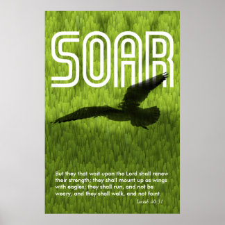 Isaiah 40:31 Bijbel Verse Eagle Poster