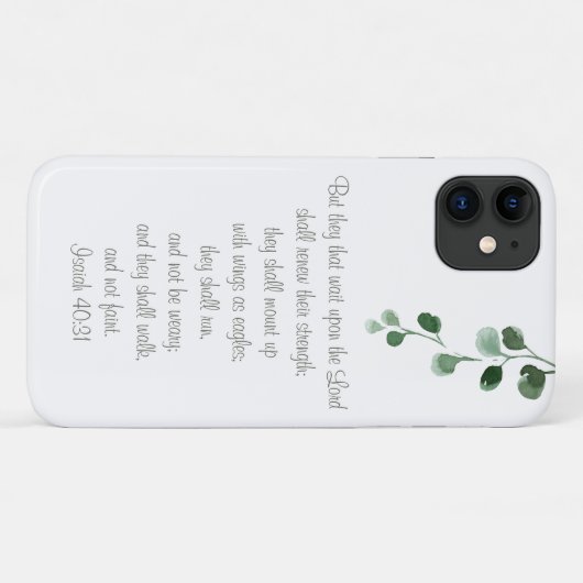 Isaiah 40:31 Bijbel Verse Shabby Chic Phone Case (Achterkant (horizontaal))