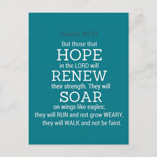 Isaiah-40-31 Bijbelscripts Briefkaart (Voorkant)