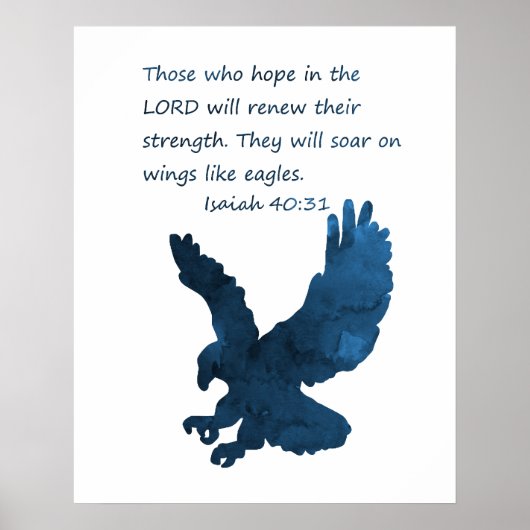 Isaiah 40 31 Bijbelse adelaar Poster (Voorkant)