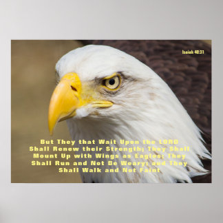 Isaiah 40:31 Bijbelse montage op vleugels Poster