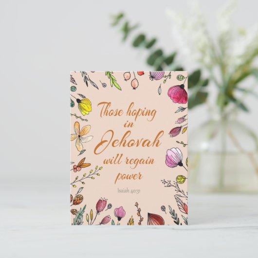 Isaiah 40:31 briefkaart (Staand voorkant)